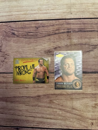 Chris benoit cards 2001 wwf - benoit,